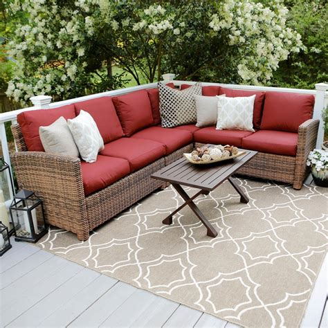 x 24 in. . Home depot patio cushions